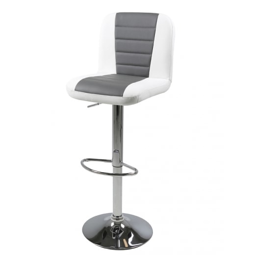 Barová židle Felix bílá / šedá - 1