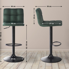 Barová židle Feni, zelená - 2