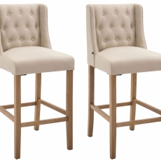 Barová židle Fergie (SET 2 ks), krémová - 1