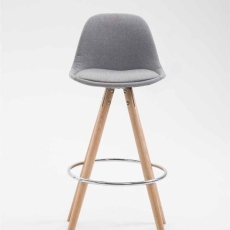 Barová židle Frank II., textilní látka, šedá - 2