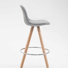 Barová židle Frank II., textilní látka, šedá - 3