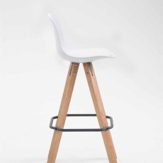 Barová židle Frank, syntetická kůže, bílá - 3