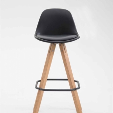 Barová židle Frank, syntetická kůže, černá - 2