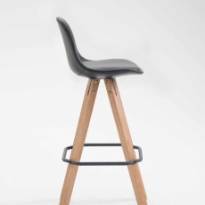 Barová židle Frank, syntetická kůže, černá - 3