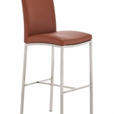 Barová židle Freeport, syntetická kůže, hnědá - 1