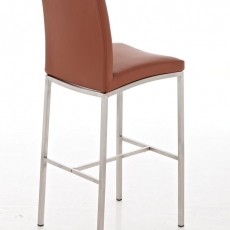 Barová židle Freeport, syntetická kůže, hnědá - 3