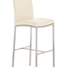 Barová židle Freeport, syntetická kůže, krémová - 1