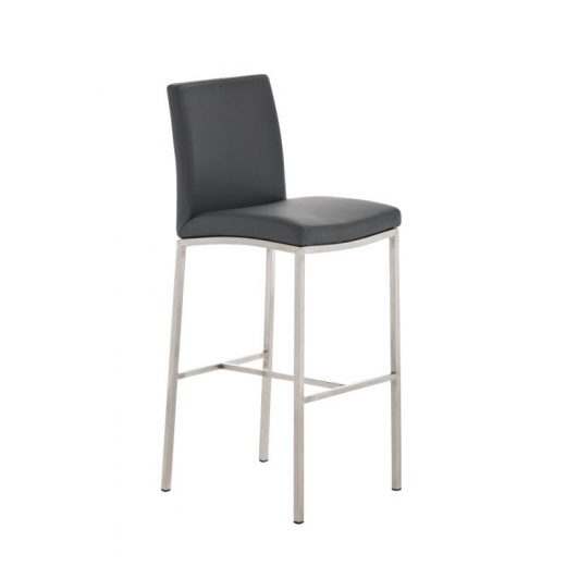 Barová židle Freeport, syntetická kůže, šedá - 1