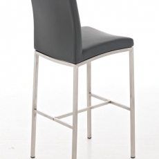 Barová židle Freeport, syntetická kůže, šedá - 3