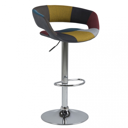 Barová židle Garry (SET 2 ks), patchwork - 1