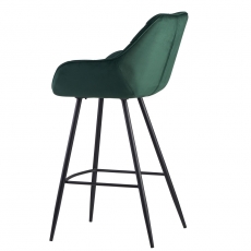 Barová židle Gepo, samet, zelená - 6