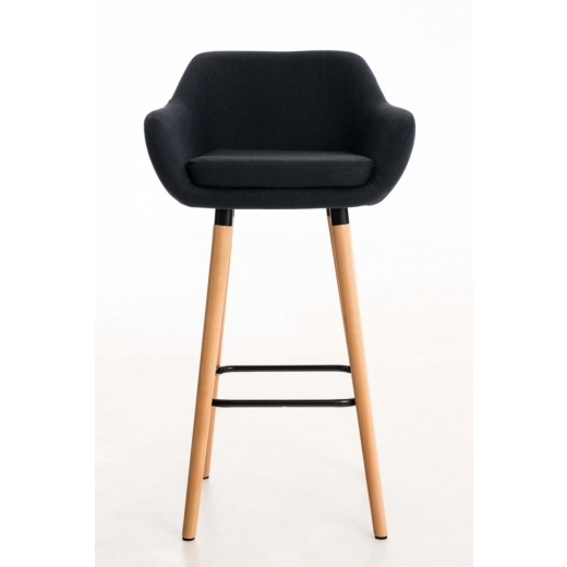 Barová židle Grane (SET 2 ks), černá - 1