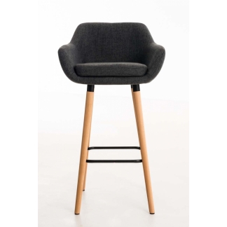 Barová židle Grane (SET 2 ks), tmavě šedá