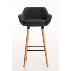 Barová židle Grane (SET 2 ks), tmavě šedá