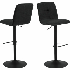 Barová židle Hellen (SET 2 ks), antracitová - 1