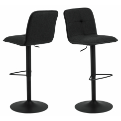 Barová židle Hellen (SET 2 ks), antracitová