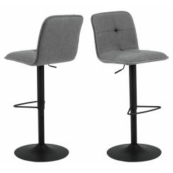 Barová židle Hellen (SET 2 ks), šedá