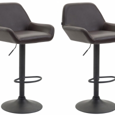 Barová židle Henry (SET 2 ks), tmavě hnědá - 1
