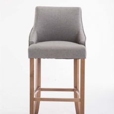 Barová židle Ina, šedá / kaučukové dřevo - 2