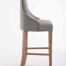 Barová židle Ina, šedá / kaučukové dřevo - 3