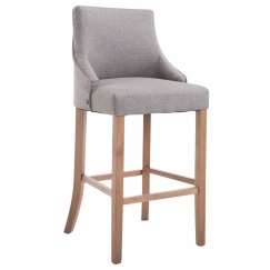 Barová židle Ina, šedá / kaučukové dřevo