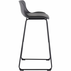 Barová židle Jackie (SADA 2 ks), syntetická kůže, černá - 3