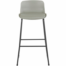 Barová židle Jackie (SADA 2 ks), syntetická kůže, šedá - 2