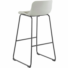 Barová židle Jackie (SADA 2 ks), syntetická kůže, šedá - 5
