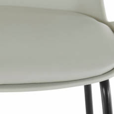 Barová židle Jackie (SADA 2 ks), syntetická kůže, šedá - 6
