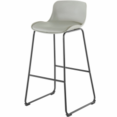 Barová židle Jackie (SADA 2 ks), syntetická kůže, šedá - 7