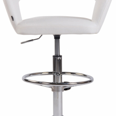 Barová židle Jaen, syntetická kůže, bílá - 2