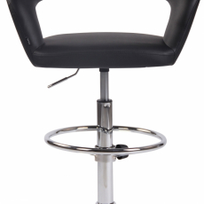 Barová židle Jaen, syntetická kůže, černá - 2