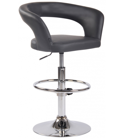 Barová židle Jaen, syntetická kůže, šedá