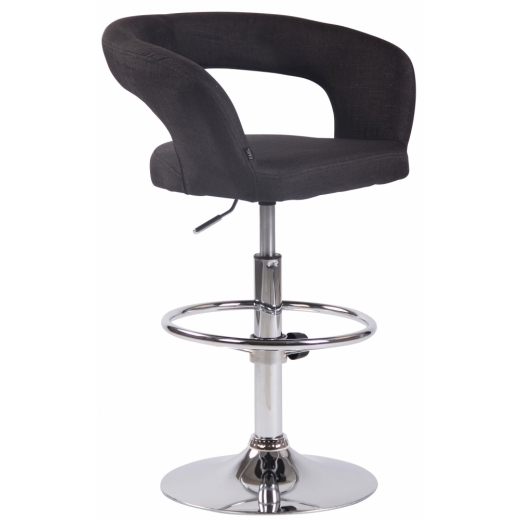 Barová židle Jaen, textil, černá - 1