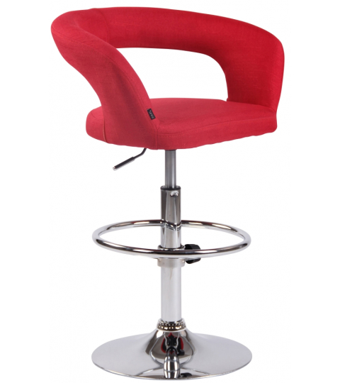 Barová židle Jaen, textil, červená