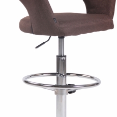 Barová židle Jaen, textil, hnědá - 1