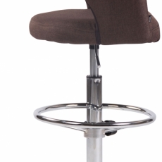Barová židle Jaen, textil, hnědá - 3