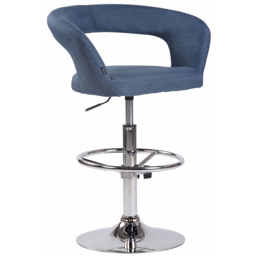 Barová židle Jaen, textil, modrá - 1