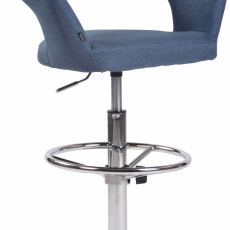 Barová židle Jaen, textil, modrá - 1