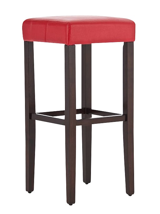 Barová židle Jully (SET 2 ks), cappuccino podnož cappuccino / červená