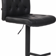 Barová židle Kells, syntetická kůže, černá - 1