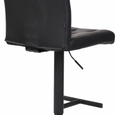 Barová židle Kells, syntetická kůže, černá - 4