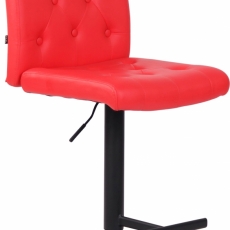 Barová židle Kells, syntetická kůže, červená - 1
