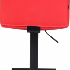 Barová židle Kells, syntetická kůže, červená - 5