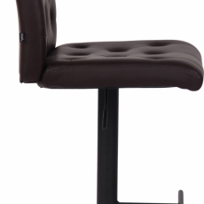 Barová židle Kells, syntetická kůže, hnědá - 3
