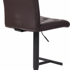 Barová židle Kells, syntetická kůže, hnědá - 4