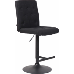 Barová židle Kells, textil, černá