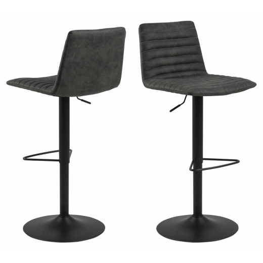 Barová židle Kimmy (SET 2 ks), antracitová - 1