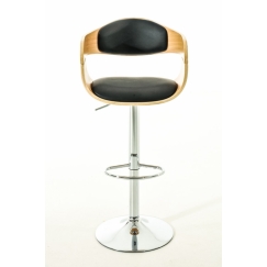 Barová židle King (SET 2 ks), syntetická kůže, černá