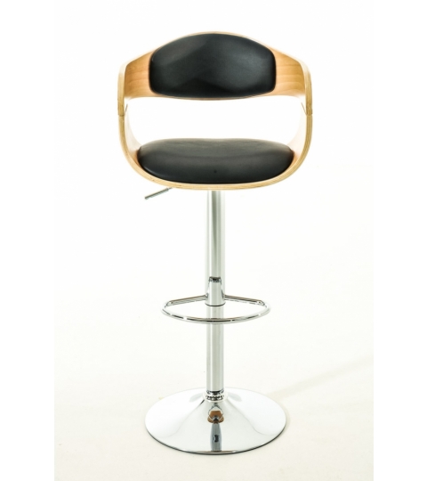 Barová židle King (SET 2 ks), syntetická kůže, černá